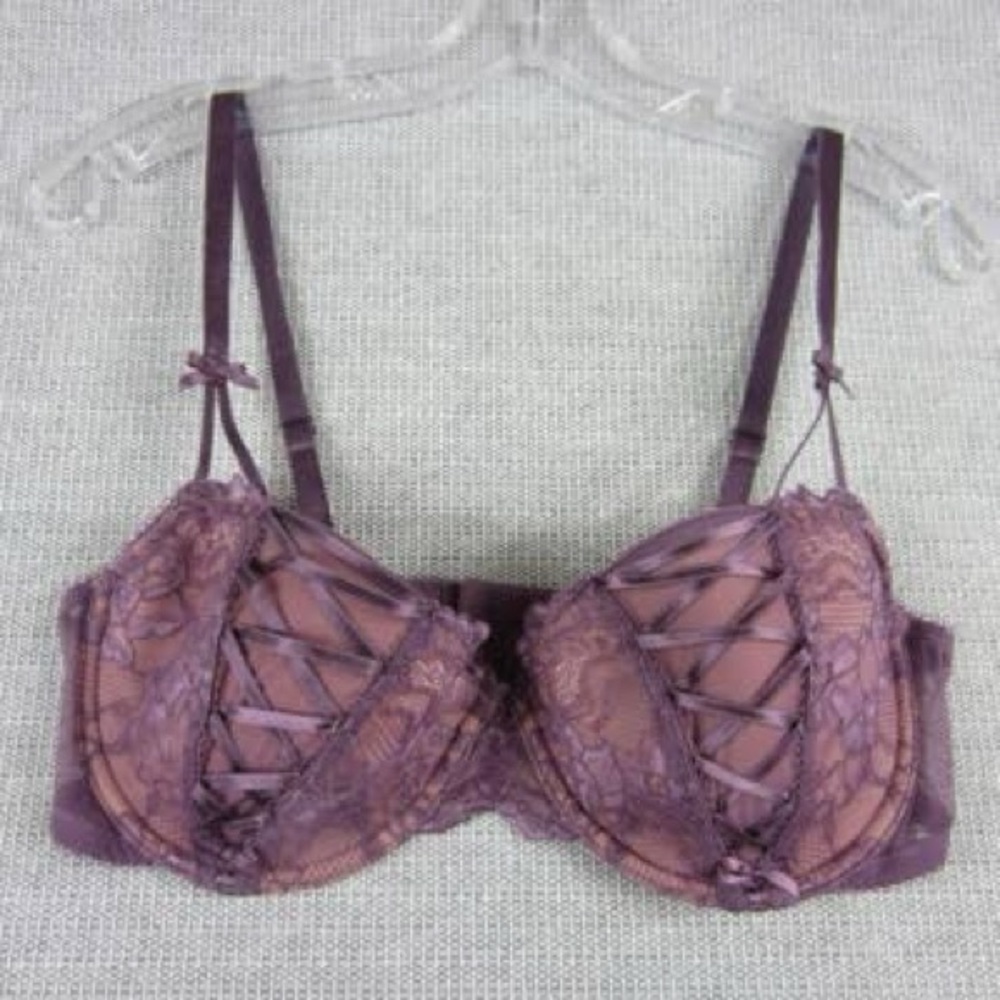 Adore Me Plum Lavender Lace Push-Up Bra - Picture 3 of 3